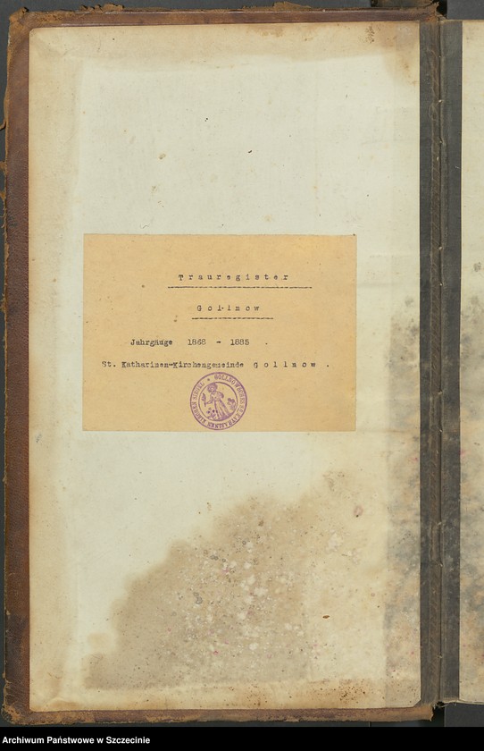 image.from.unit.number "Register der in der Stadt Gollnow Aufgebotenen und Getrauten."