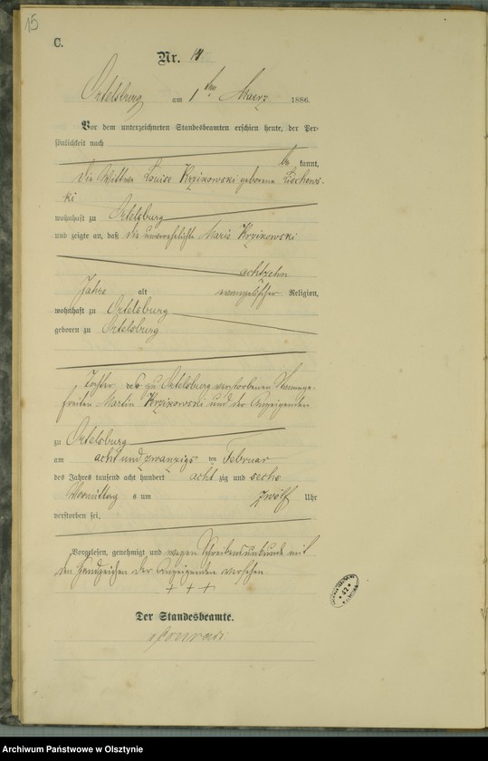 image.from.unit.number "Sterbe-Haupt-Register Nr 1 - 74"