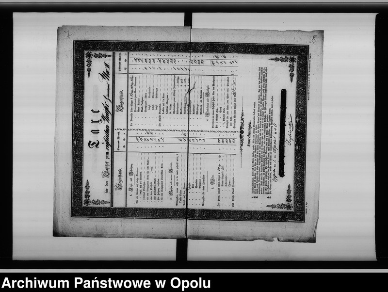 Obraz 10 z jednostki "Acta des Magistrats zu Oppeln betreffend Taxen der Gastwirthe und Flüssigkeits Maasse von 1846-48"