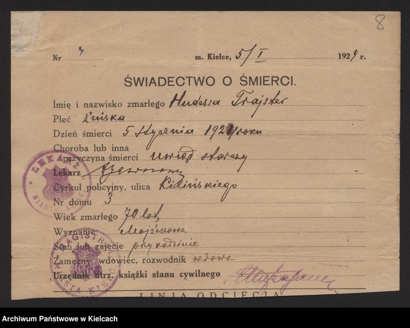 image.from.unit.number "Załączniki do akt zgonu Okręgu Bożniczego Kielce za rok 1924"