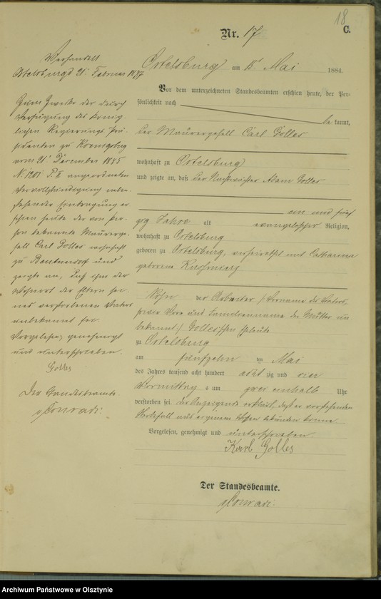 Obraz 20 z jednostki "Sterbe-Haupt-Register Nr 1 - 65"