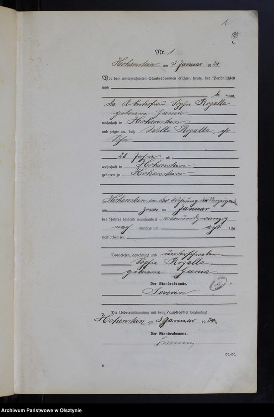 image.from.unit.number "Sterbe-Neben-Register Nr 1 - 95"