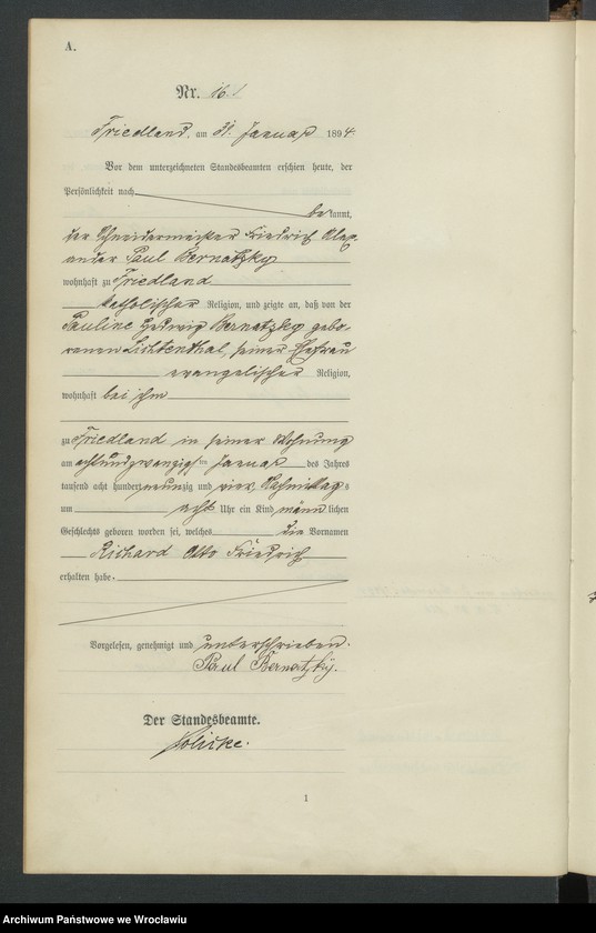 image.from.unit.number "Księga urodzeń USC Mieroszów (Friedland) 1894"