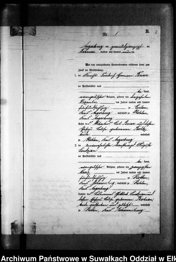 image.from.unit.number "Heiraths-Neben-Register des Preussischen Standes-Amtes Kehlen Kreis Angerburg"