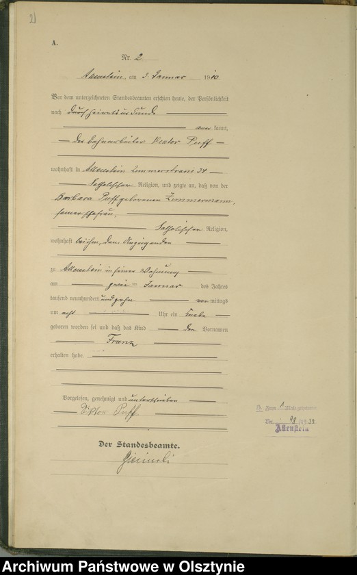 image.from.unit.number "Geburts-Haupt-Register Tom I , Nr 1-478"