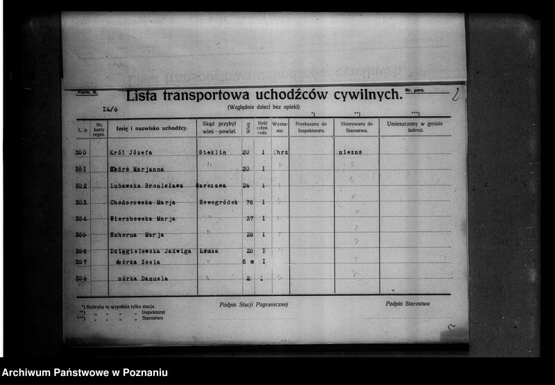 Obraz 6 z jednostki "Lista uchodźców cywilnych."