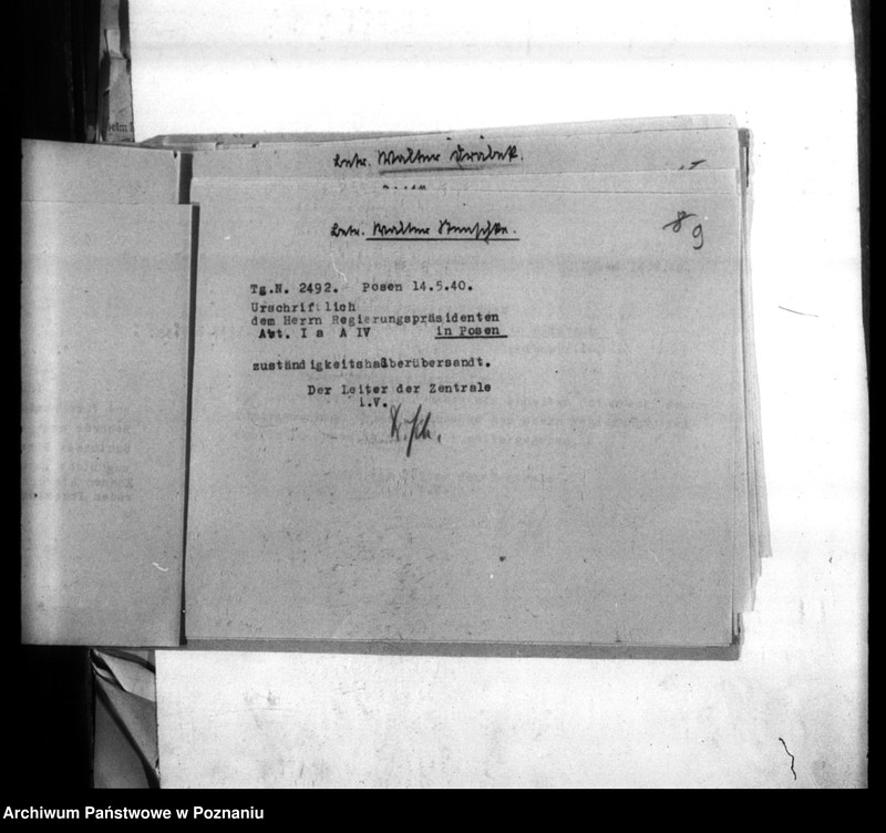 Obraz 13 z jednostki "Weiterleitung von Vermisstenmeldungen an die Regierung Posen, Abteilung Ia (Poznań)"