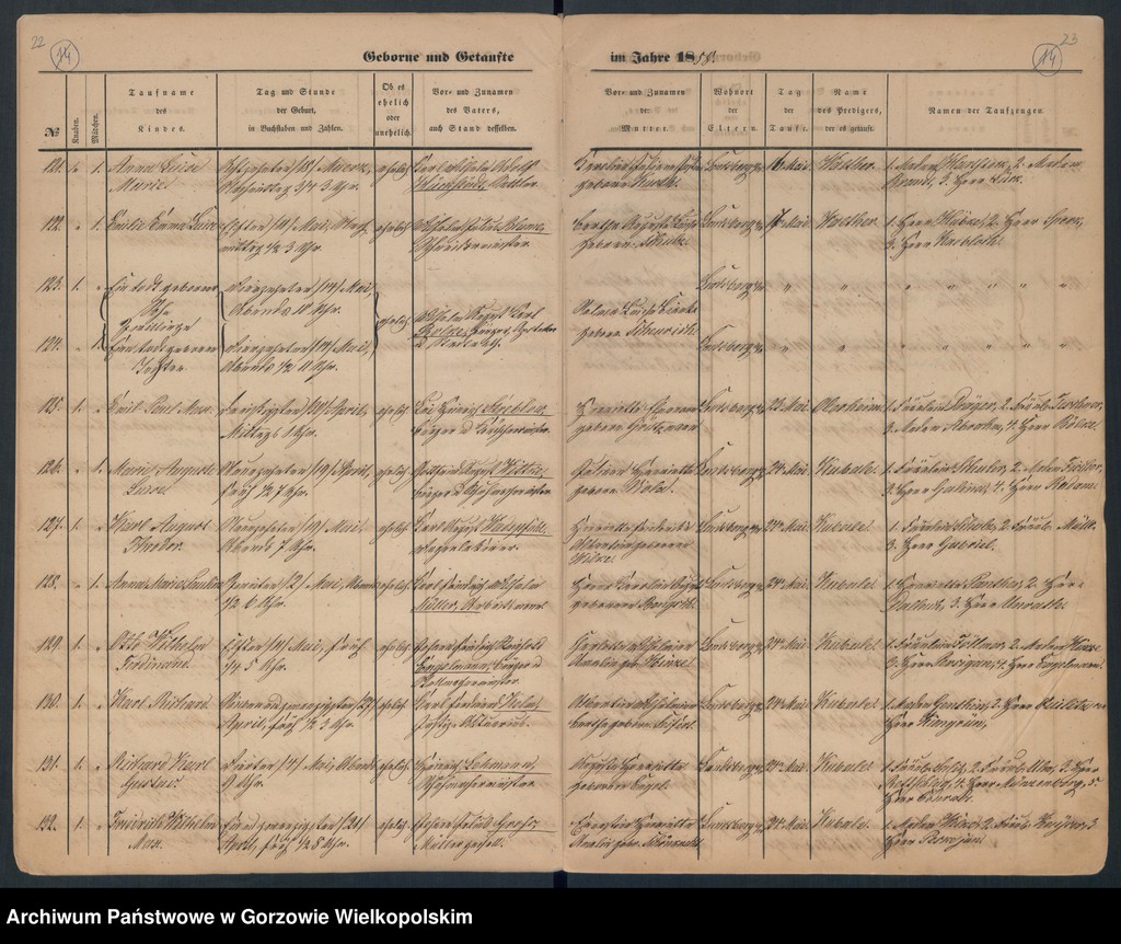 image.from.unit.number "Duplikate der Hauptkirche zu Landsberg an der Warthe (zawiera też księgę zgonów Konkordien Kirche z 1858 r.)"