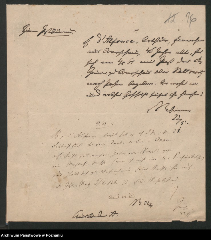 Obraz 20 z jednostki "A. betr. die Auskunft über Ausländer Lit. A"