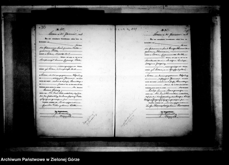 Obraz 20 z jednostki "[Księga akt urodzenia rok 1896-Żary miasto]"