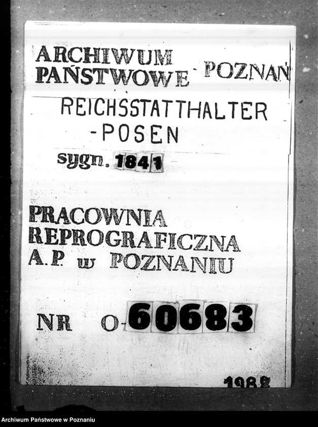 Obraz 1 z jednostki "Gewinnung von Dienstkräften für den dauernden Einsatz - Kreis Wollstein (Wolsztyn)"