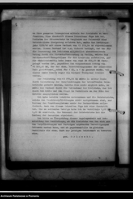 Obraz 10 z jednostki "Forderung gegen Anlieger der Jarotschiner Kreisbahn."