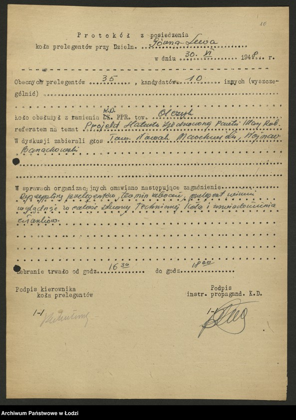 Obraz 13 z jednostki "Koło prelegentów i lektorów przy KŁ; [sprawozdania z działalności, wykazy]"