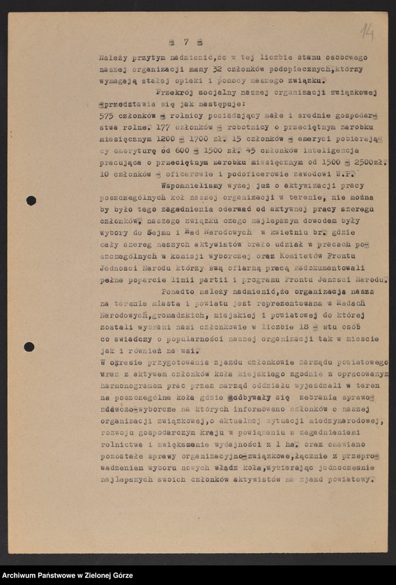 image.from.unit.number "Oddział Powiatowy ZBoWiD w Żaganiu. - Walny Zjazd Powiatowy z 16 czerwca 1961 r."