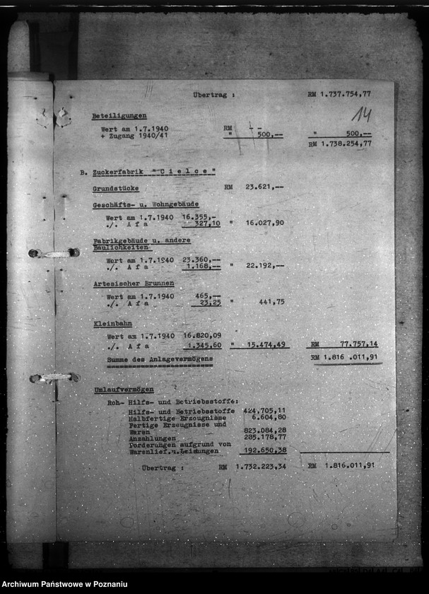 Obraz 18 z jednostki "Przyznanie pomocy gospodarczej dla cukrowni "Zbiersk""