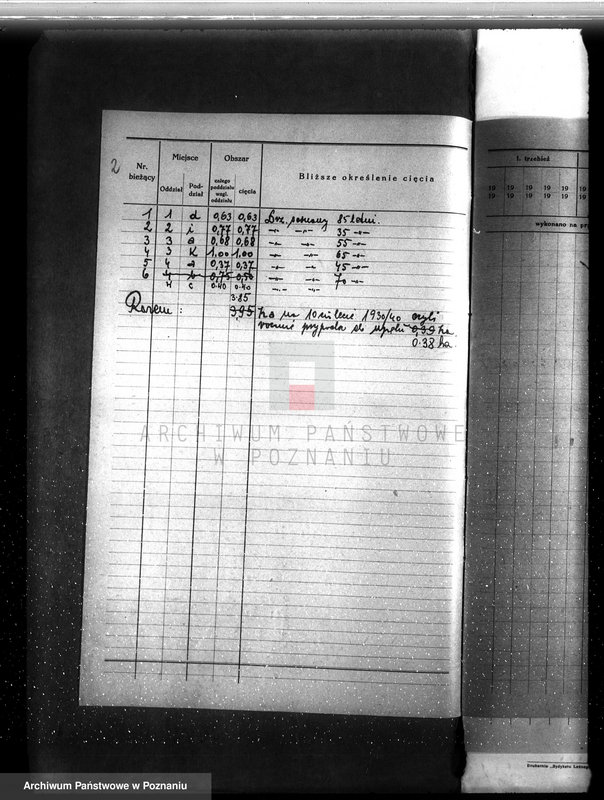 image.from.unit.number "Plan urządzenia gospodarstwa leśnego dla lasu majętności Otto Qiurama w gminie Piotrowo powiat szamotulski"