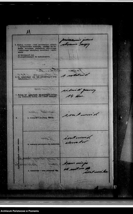 Obraz 15 z jednostki "Zatwierdzenie zakładu przemysłowego /śrutownika/ J. Schultza we Wrześni"