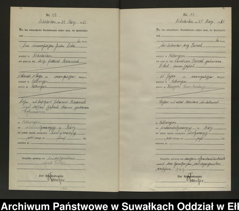 image.from.unit.number "Sterbe=Haupt=Register des Königlichen Preussischen Standes-Amtes Nikolaiken Kreis Sensburg"