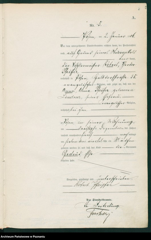 Obraz 7 z jednostki "Księga miejscowa urodzeń tom I"