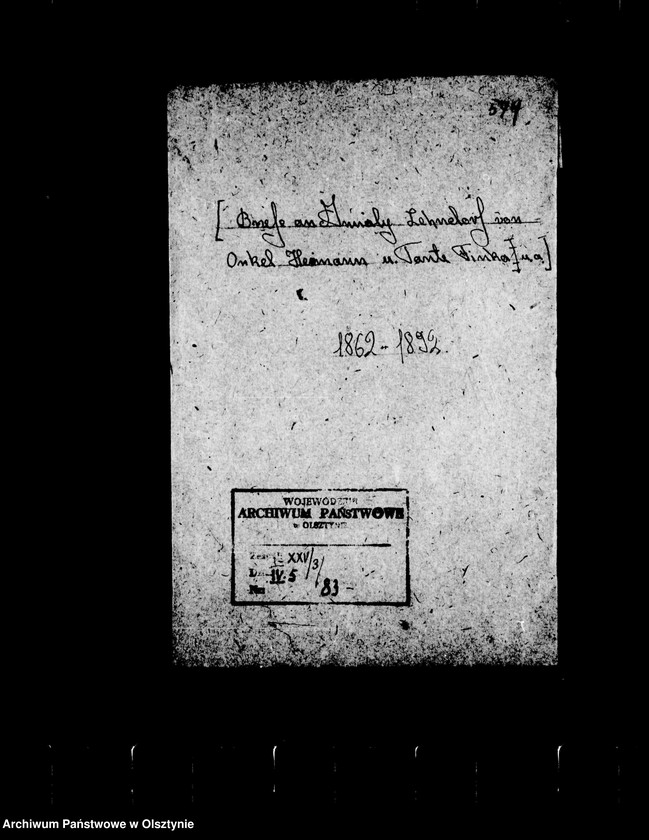 image.from.unit.number "/Onkel Hermann u. Tante Tinka u. a. an Annily Gfin Lehndorff später Freiin Schroetter/"