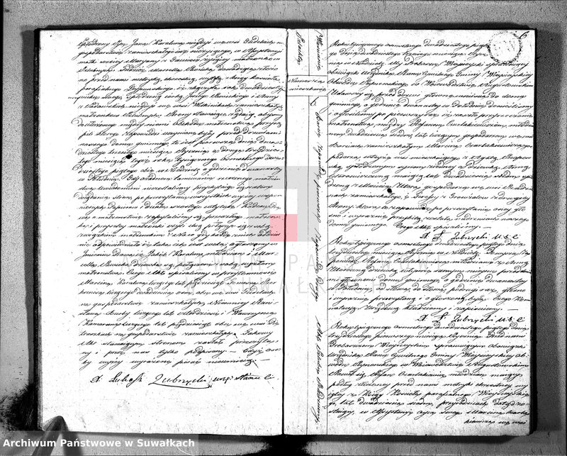 Obraz 8 z jednostki "Akta zaślubionych urzędnika stanu cywilnego gminy wieysieyskiey z 1825 roku"