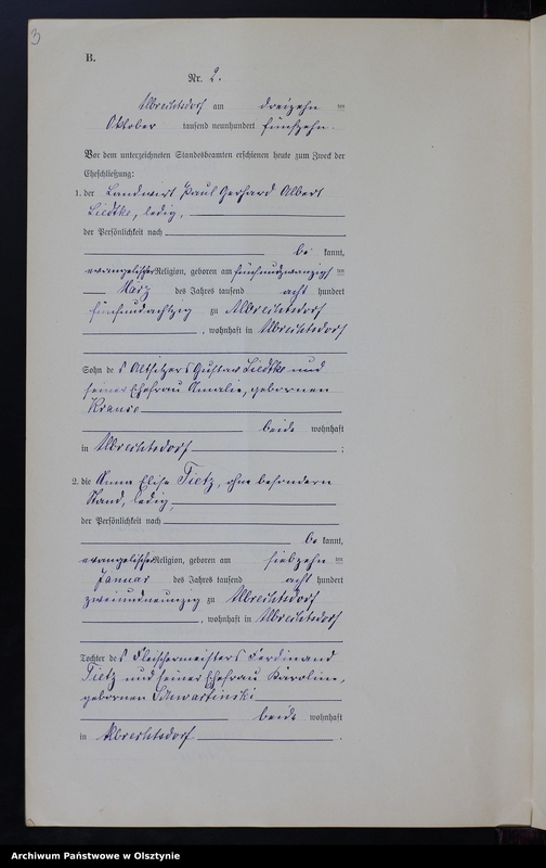 image.from.unit.number "Heiraths-Neben-Register Nr 1 - 3 [ Księga małżeństw - wtóropis ]"