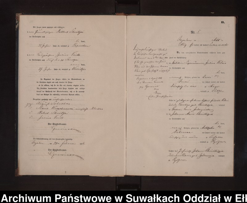 image.from.unit.number "Heiraths-Neben-Register des Preussischen Standes-Amtes Rydzewen Kreis Loetzen"