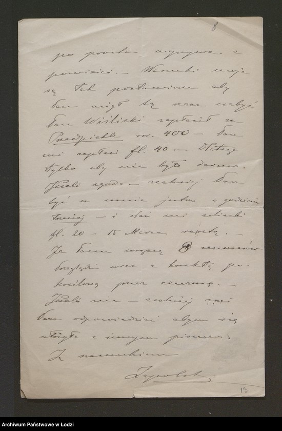 image.from.unit.number "[Listy Gabrieli Zapolskiej do Kazimierza Bartoszewicza]"