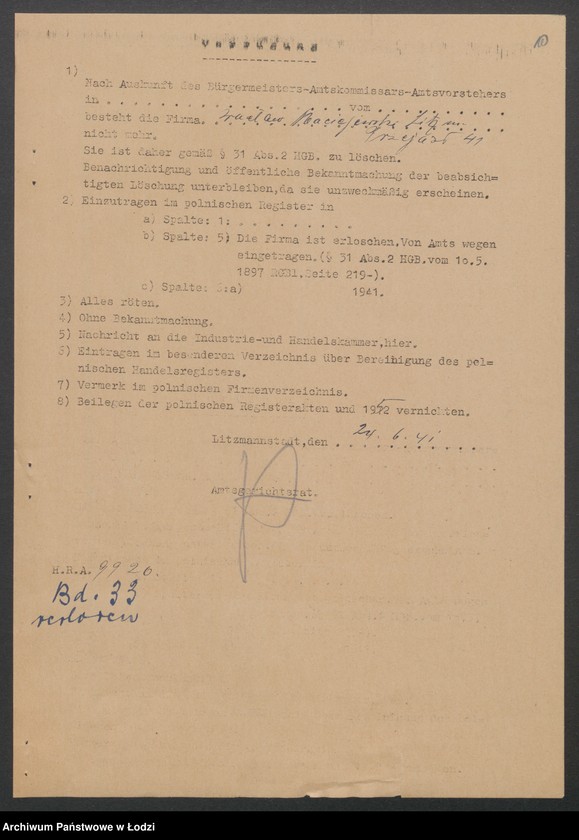 Obraz 12 z jednostki "Wacław Maciejewski i S-ka- przedsiębiorstwo masarskie"