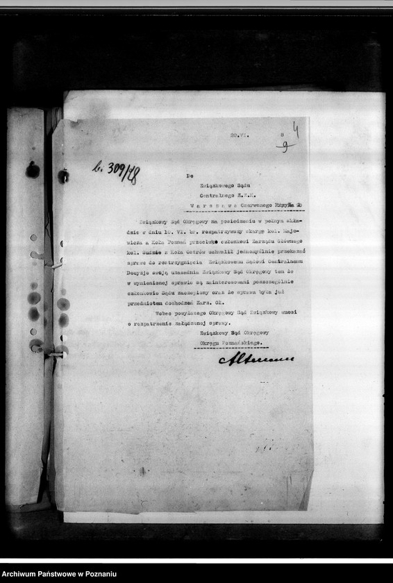 Obraz 8 z jednostki "Okręgowy Sąd Związkowy w Poznaniu"