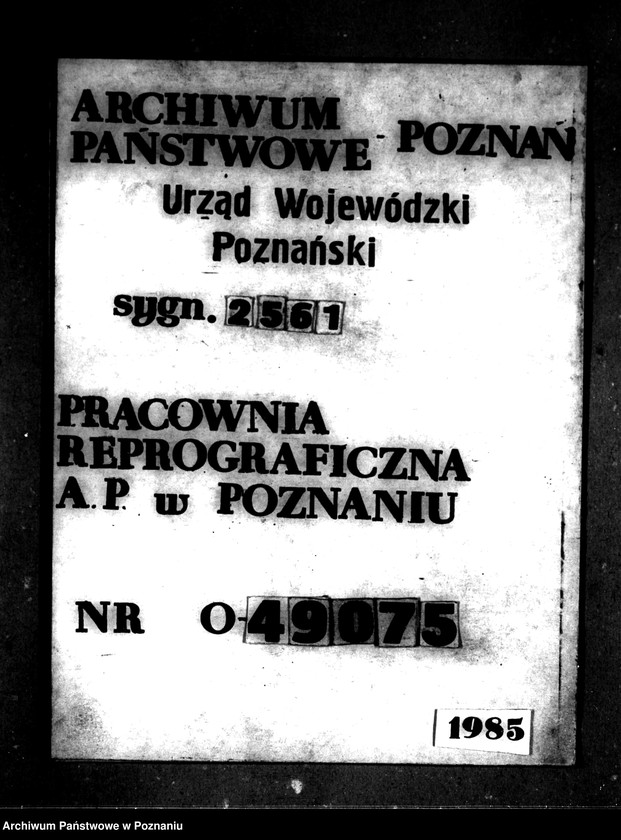 Obraz 1 z jednostki "/Przymusowy wykup majątku Łężce powiatu międzychodzkiego/"