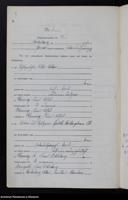 image.from.unit.number "Heirats-Haupt-Register Nr 1 - 45"