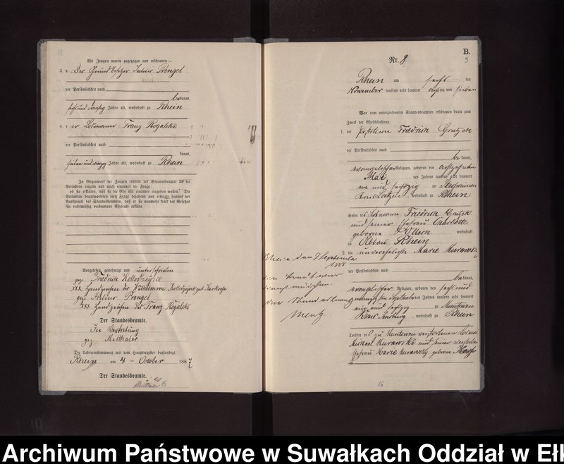 image.from.unit.number "Heiraths-Neben-Register des Preussischen Standes-Amtes Rhein Kreis Loetzen"