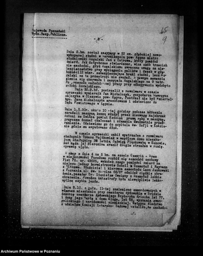 Obraz 13 z jednostki "Sprawozdania sytuacyjne tygodniowe za czas od 3 października do 31 października 1930 r. /nr 49-52/"