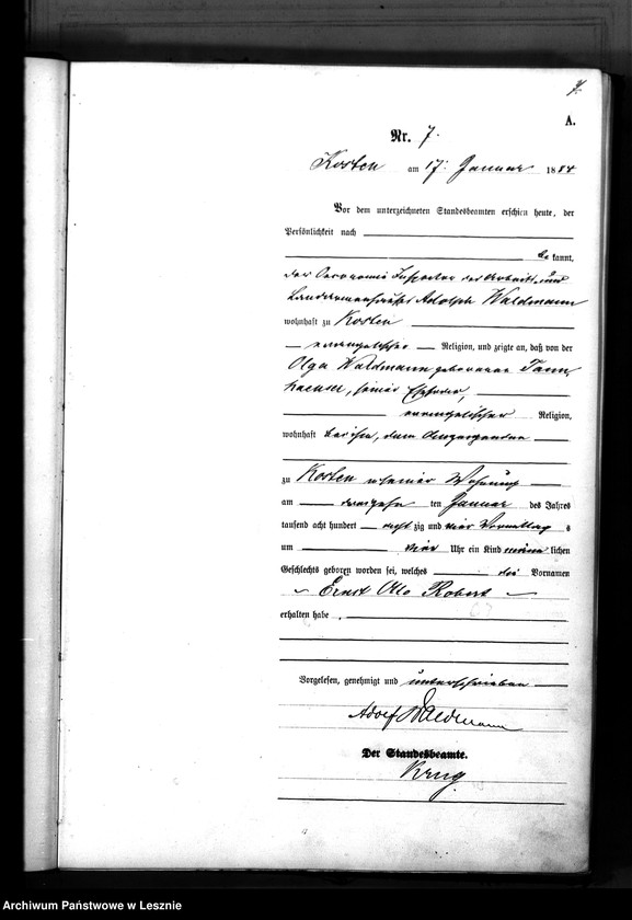 Obraz 10 z jednostki "[Księga urodzeń - miasto]"