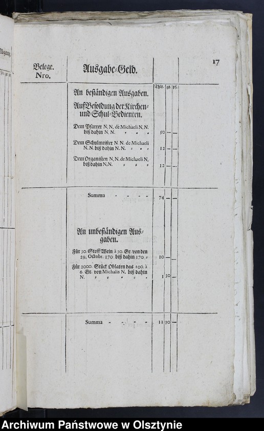 image.from.unit.number "Anweisungen betreffend der Kirchen-Kasse und anderen Sachen"