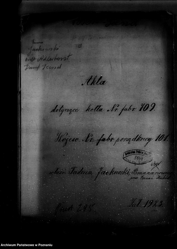 Obraz 4 z jednostki "Mleczarnia dr J. Jackowskiego w Pomarzanowicach powiat poznański nr woj. kotła 101"