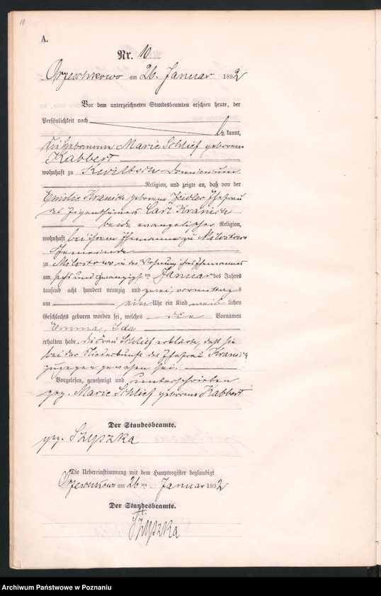 Obraz 13 z jednostki "Księga urodzeń"