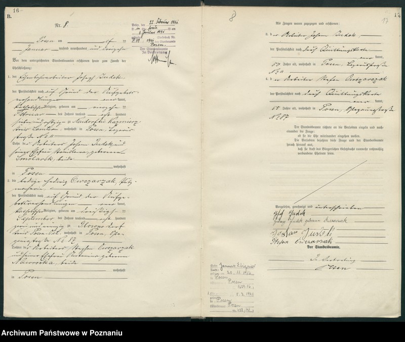 Obraz 10 z jednostki "Księga miejscowa małżeństw tom I [Rejestr główny małżeństw]"