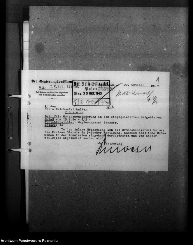 Obraz 5 z jednostki "Ortsnamenänderung - Kreis Sieradz"