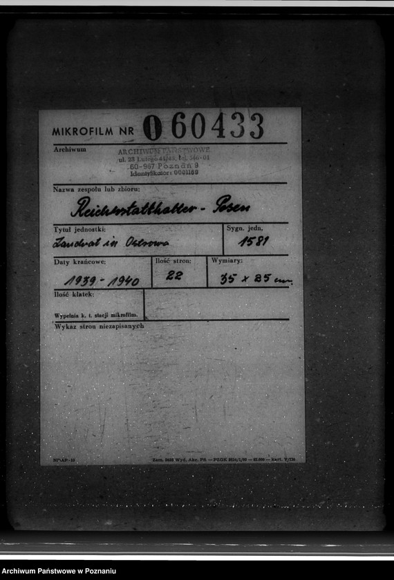 Obraz 2 z jednostki "Landrat in Ostrowo"