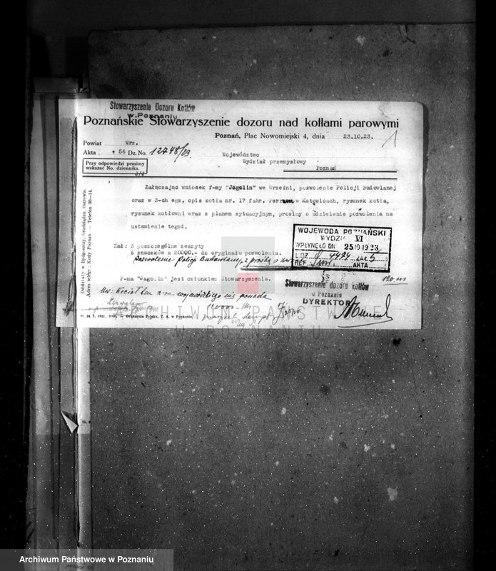 Obraz 5 z jednostki "Poznańska Termochemiczna Przetwórnia padliny Poznań-Główna nr woj. 167 pierwszy własność Bracia Drabińscy tartak w Janówcu pow. żniński"