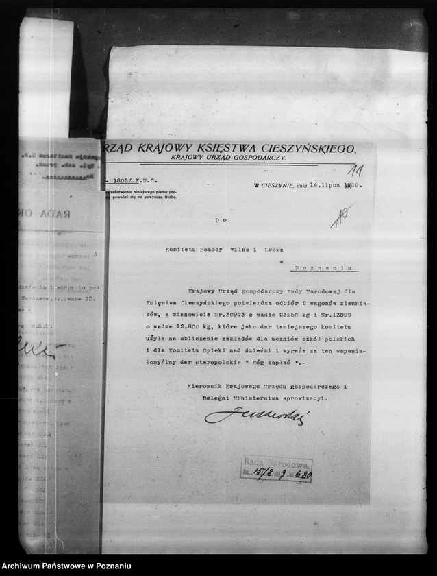 Obraz 16 z jednostki "Korespondencja w sprawie pomocy materialnej dla Kresów Wschodnich."