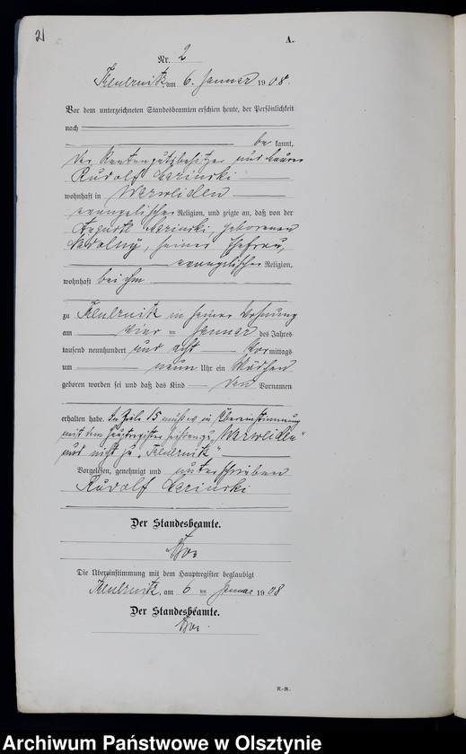 Obraz z jednostki "Geburts-Neben-Register Nr 1-80"