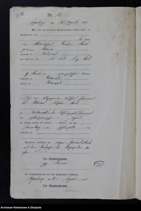 image.from.unit.number "Sterbe-Neben-Register Nr 1 - 20"