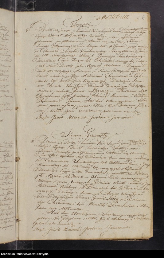 image.from.unit.number "Księga ta zwana Duplikat Sporządzona do Aktow Urodzenia Zaślubienia i Zejścia Parafii Janowieckiej Na 1836 rok"