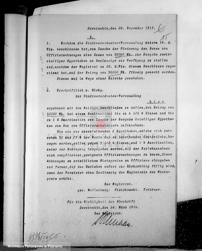 Obraz 19 z jednostki "Die Verwaltung der Stadt Jarotschewo /Jarocin/"