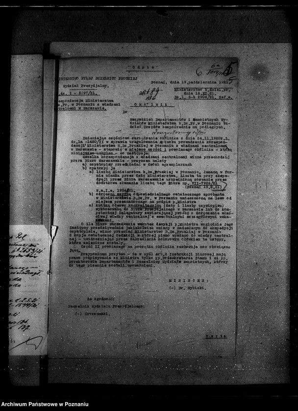 Obraz 10 z jednostki "Sprawy szczegółowo-- administracyjne. Okólniki wewnętrzne"