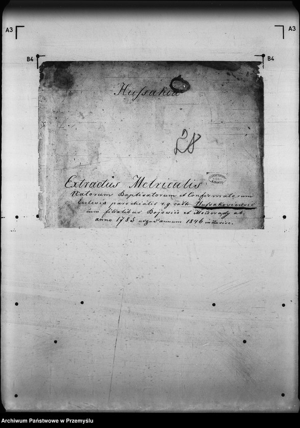 Obraz 5 z jednostki "[Kopie ksiąg metrykalnych parafii Hussaków z filiami Bojowice, Moczerady (dekanat Mościska)]"