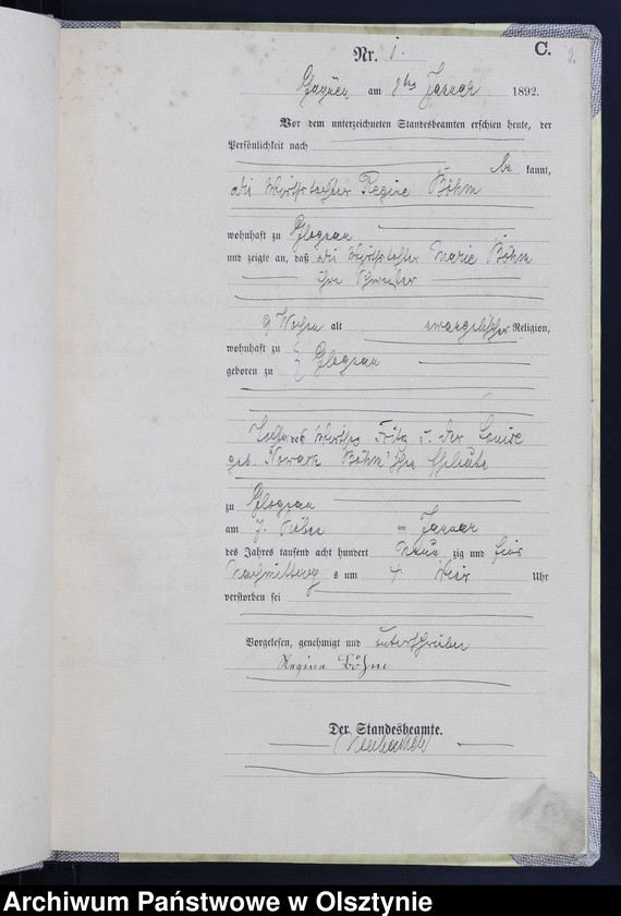 Obraz z jednostki "Sterbe-Haupt-Register Nr 1 - 49"